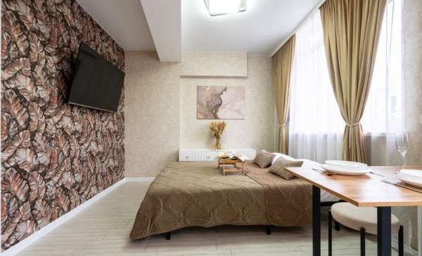 Сочи, дизайнерские апартаменты в светло-бежевых тонах