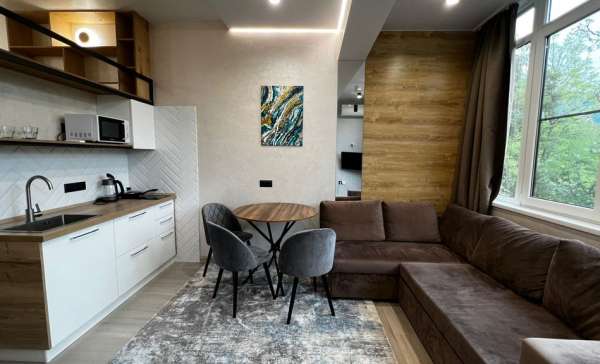 Сириус, 2-х уровневый лофт с видом на сад в 200 м до набережной реки