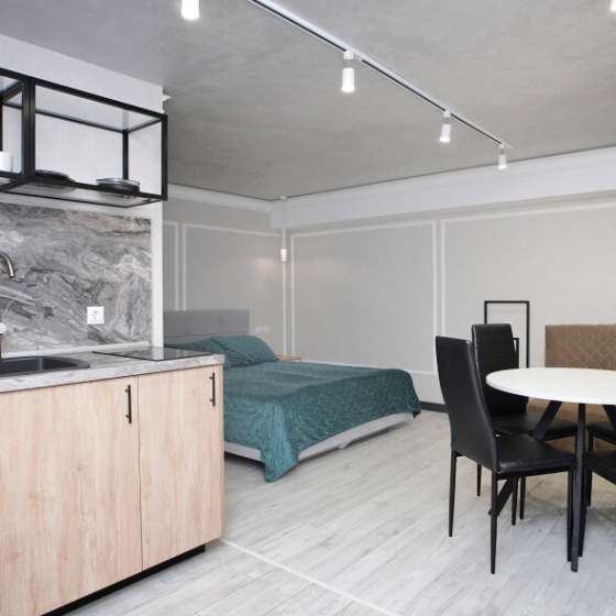 Студия с террасой 27 кв м с видом на горный массив