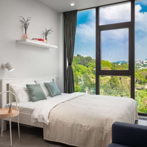 Студия с видом на море и дендрарий