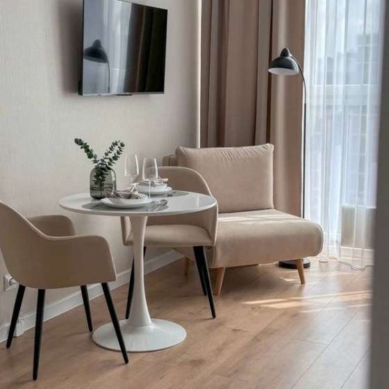 Ваниль- стильная студия в ЖК Самолет