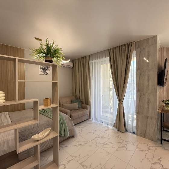 Уютная квартира МореСолнцеАпарт с бассейном на территории ЖК Море