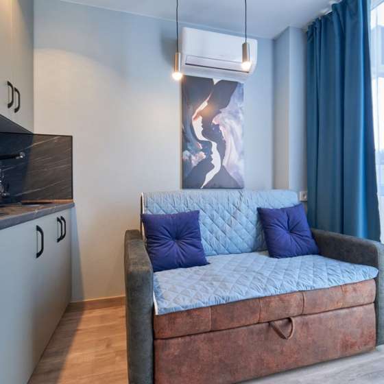 Нoвая квартира-студия нa Феpмеpcкoм пepeулке от LetoApart