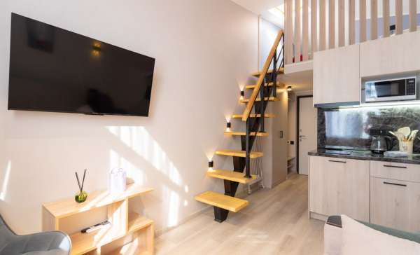 Адлер, двухуровневые апартаменты рядом с морем