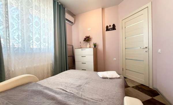 Джемете, уютная евро2к квартира в ЖК Кавказ с видом на море