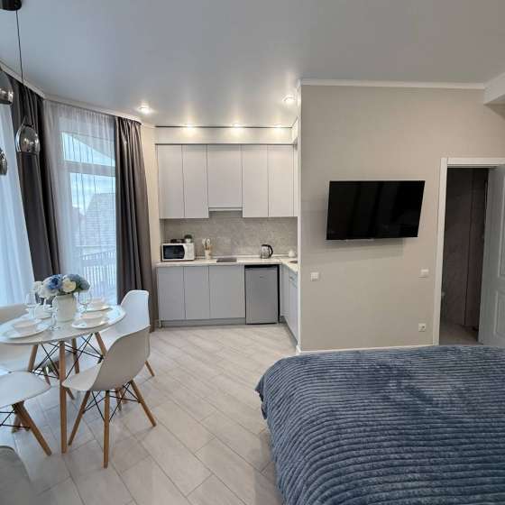 Студия в Шале Прибрежный с балконом и частичным видом на море