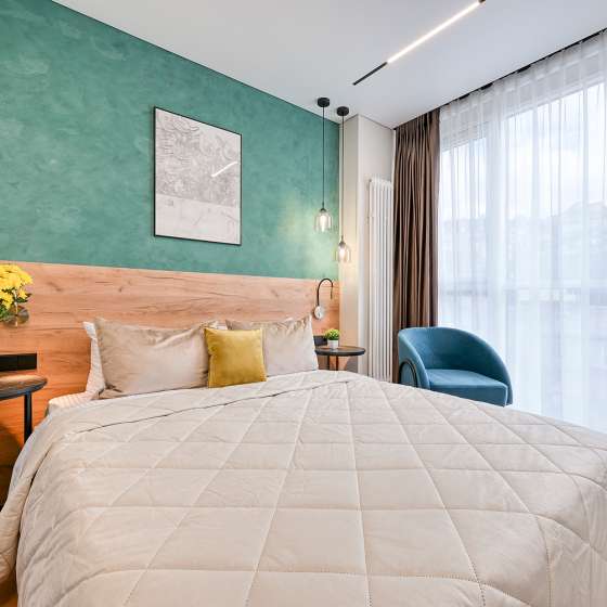 Апартаменты с балконом и с бассейном на территории ЖК Море