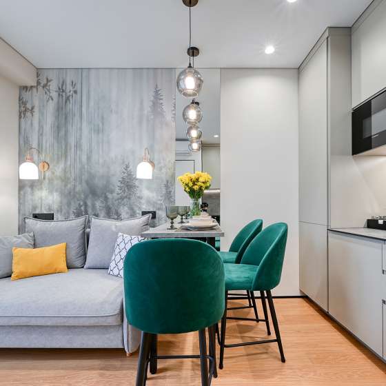 Апартаменты с балконом и с бассейном на территории ЖК Море