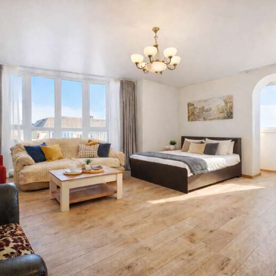 Квартира на 9 этаже с панорамными окнами